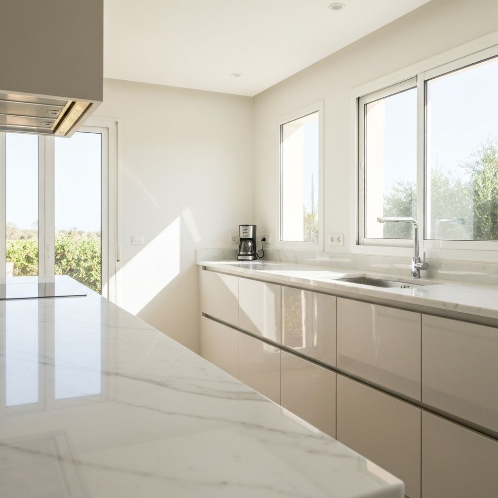 Beautifully clean modern kitchen interior